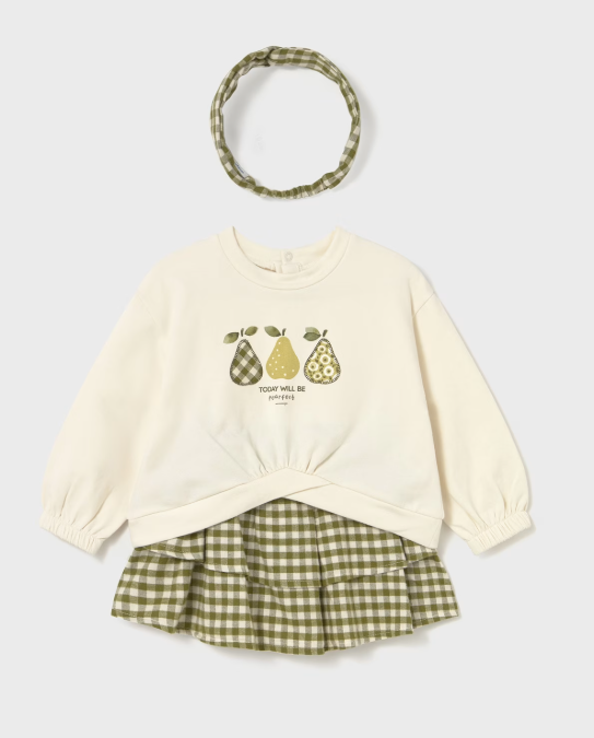 Mayoral Skirt & Top Set with Headband Style 2924 - Bayleaf